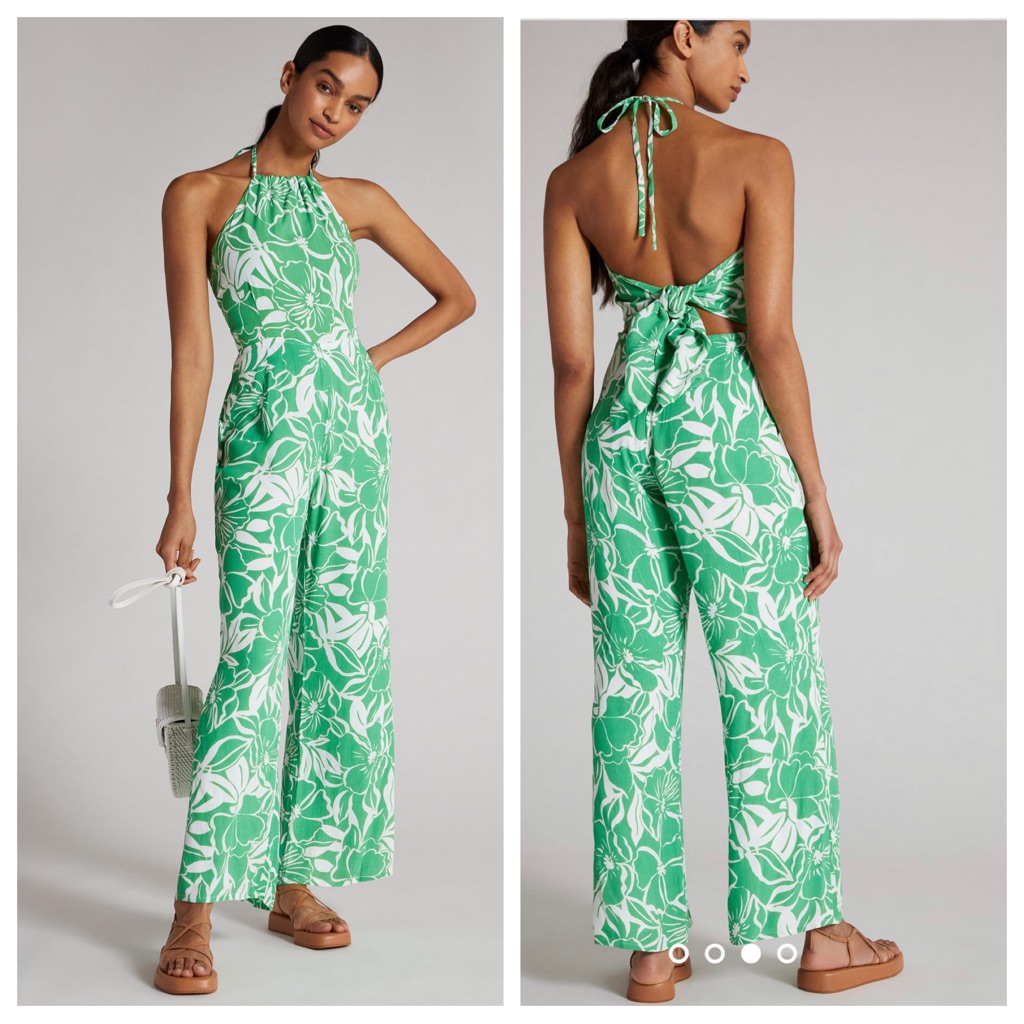 Nwot Anthropologie Faithfull The Brand Manora Jumpsuit Green Z12166